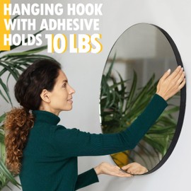 LuBanSir Picture Hanging Hooks, 24 Metal Wall Hanger Hooks with 28 Adhesive Strips for Photos, Art, Mirrors, Small