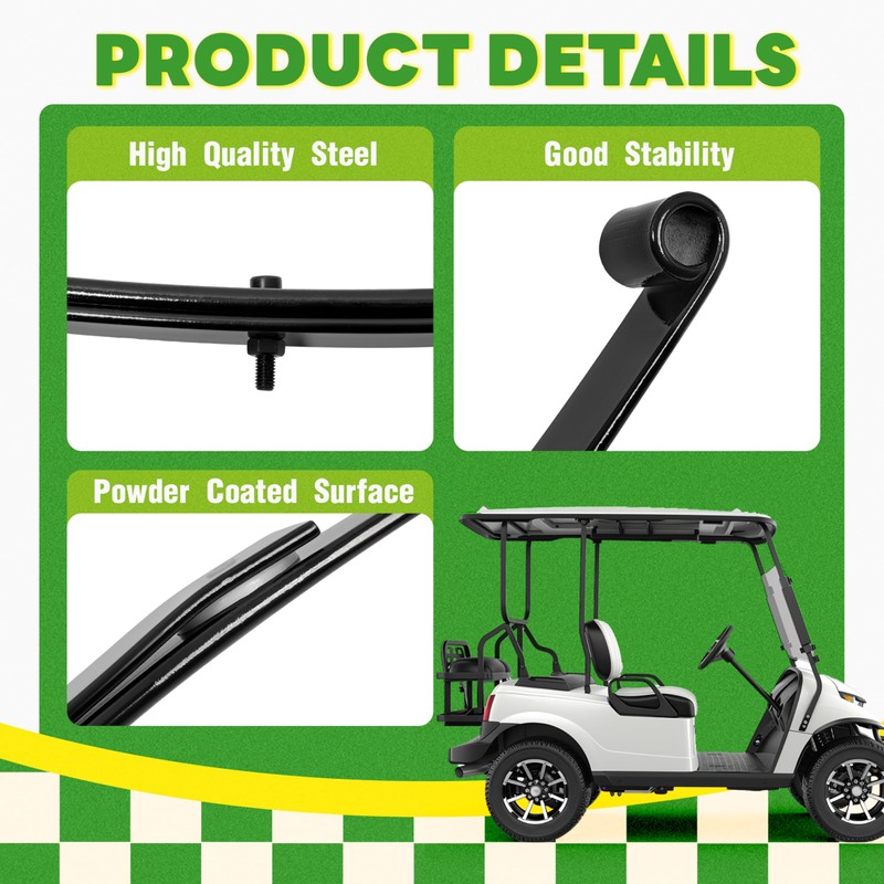 WUTIST Heavy Duty Rear 2-Leaf Spring Kit Compatible with 2008-UP