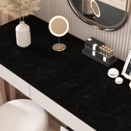 CHIHUT 12''x100'' Black Self Adhesive Velvet Flocking Liner for Jewelry Drawer Craft Fabric Felt Velvet Drawer Liner Sheets Removable Soft Velvet Wallpaper Peel and Stick for Bedroom Dresser DIY