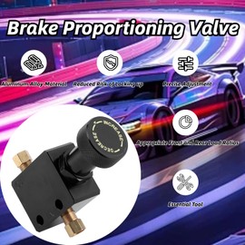 Brake Proportioning Valve Disc, Aluminium Alloy Universal Brake Proportional Valve Drum, Adjustable in Line Disc Drum Brakes 150PSI‑1200PSI Pressure Range, Universal Fitment for Car Modification
