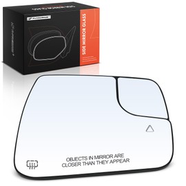 A-Premium Right Passenger Side Heated Mirror Glass - Compatible with Ram 1500 2019-2022 - Exterior Side View Convex Mirror with Blind Spot Detection, Spotter Glass and Auto Dimming Cable