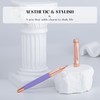 MCNTEIK Stylish Purple Pen, With 8mm Brilliant diamond,Attractive Real Rose
