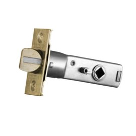 Baldwin 5510.050 Interior Passage Latch with 2-3/8-Inch Backset, Satin Brass and Black