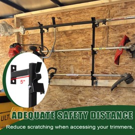 ELITEWILL Weed Eater Racks for Enclosed Trailer Trimmer Rack Weedeater Rack for Trailer Landscape Truck Holder Lawn Equipment Accessories
