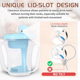 Ehucon Dysphagia Regulating Drinking Cup for Swallowing and Disorders People,Dispenses 5cc or 10cc of Liquid Each Time,No Thickener is Used.Helps to Prevent Choking