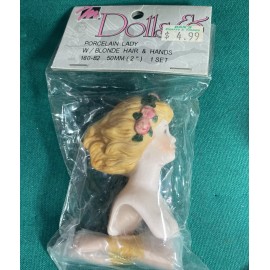 Mangelsens PORCELAIN DOLL Head Hands 160-82 50MM 2” Mangelsen's