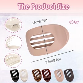 6 Stück Entenschnabel Haarspange, Rutschfestes Haarklammer, Haarspangen Damen für Damen Dickes Dünnes Haar Styling-Haarspangen(Viele Farben)