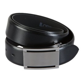 LLOYD Belt mens belt leather belt plaque buckle black 326, Länge:105 cm, Farbe:schwarz