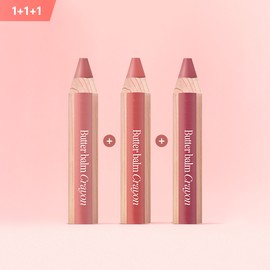 Club Clio Clio Base & Point Lip & Cheek Butter Balm Crayon Set of 3 + 3 Free Sharpeners