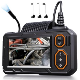 Endoscope Camera with Light, Hopefox 1080P HD Borescope, 4.3" IPS Inspection Camera, Borescope Camera with 8 LED Light, 7.9mm IP67 Camera for Plumbing, Automotive, and DIY, Gadgets for Men(16.5FT)