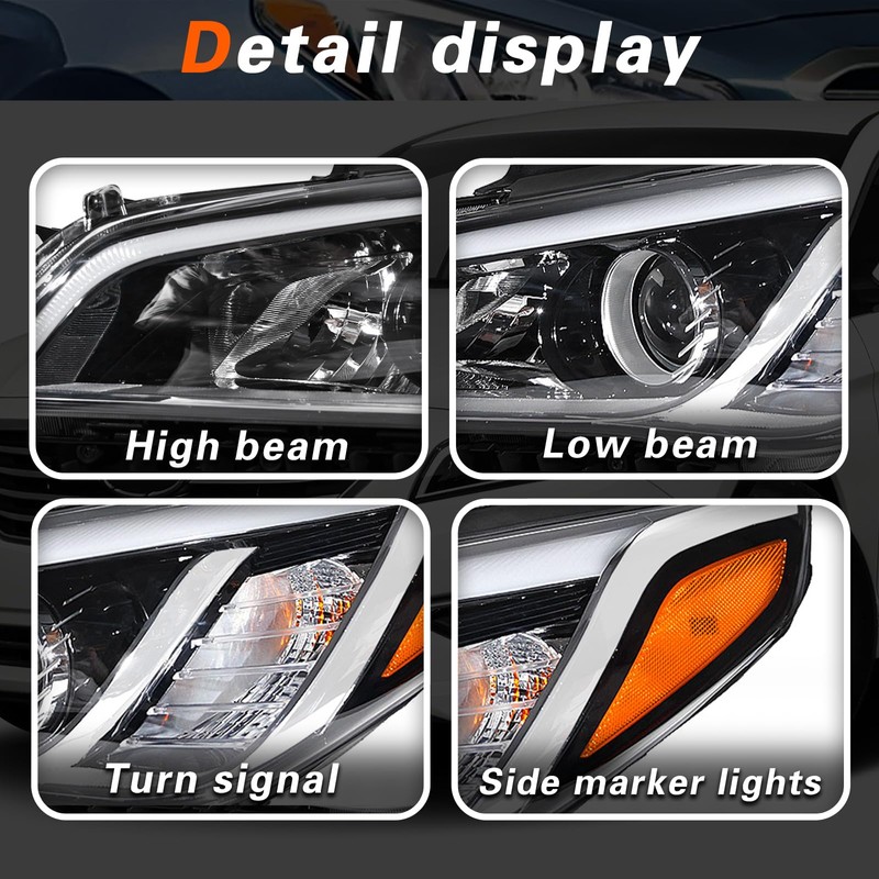 TODO Headlight Assembly Compatible with 2015 2016 2017 Sonata, Headlamp