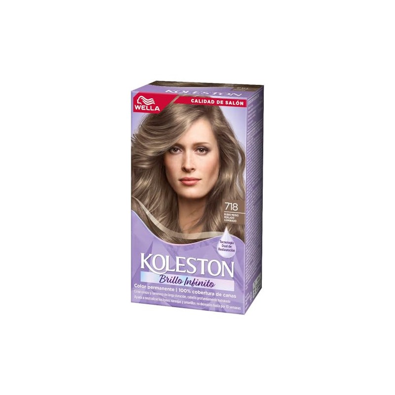 Koleston Tinte Permanente 718 Rubio Medio Perlado Iluminado | Crema,