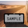 Jeep Rubicon Black Coated Metal License Plate Frame with Exposed