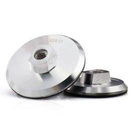 YDROWN Aluminium Backer Pad for Diamond Polishing Pad Holder Hook and Loop Connector 5/8-11 Thread (4 Inch)