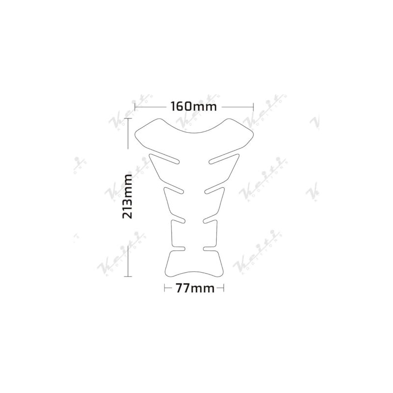 Keiti Motorcycle Tank Pad TTR-703 Black