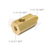 GlowShift Oil Pressure/Temperature Sensor Thread Adapter Compatible with Ford Mustang
