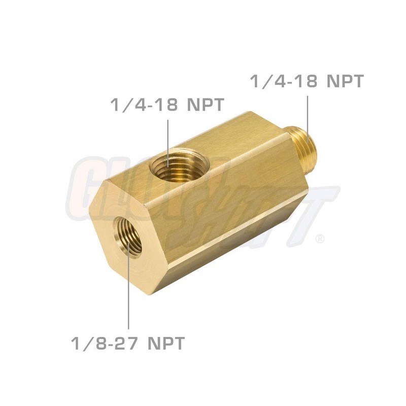 GlowShift Oil Pressure/Temperature Sensor Thread Adapter Compatible with Ford Mustang
