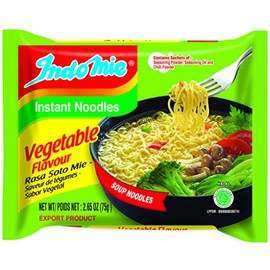 Indomie Instant Noodle Soup Vegetable Flavour, Vegetable, 79.5 Ounce(Pack of30)