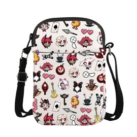 ENSIANTH Hazbin Cartoon Characters Merch Alastor Lover Crossbody Purses Bag Anime Lover Gift Hazbin Demon Fans Messenger Bag (CA Alastor Anime CB)
