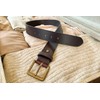 Gusti Jori Simple Leather Belt with Golden Buckle Accessories Women's