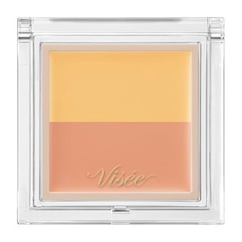 Visee Color Duo Trick Concealer 07 Yellow Trick Concealer Dull Cover Compact Yellow Multicolor 2.5g