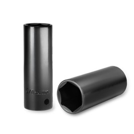 XtremepowerUS 1/2-Inch Drive Deep Socket Set (11-Socket Set) SAE Cr-V 6-Point (3/8" - 1") with Storage Case