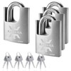 KAWAHA 21/60-4PS High Security Stainless Steel Shrouded Padlock with Stainless