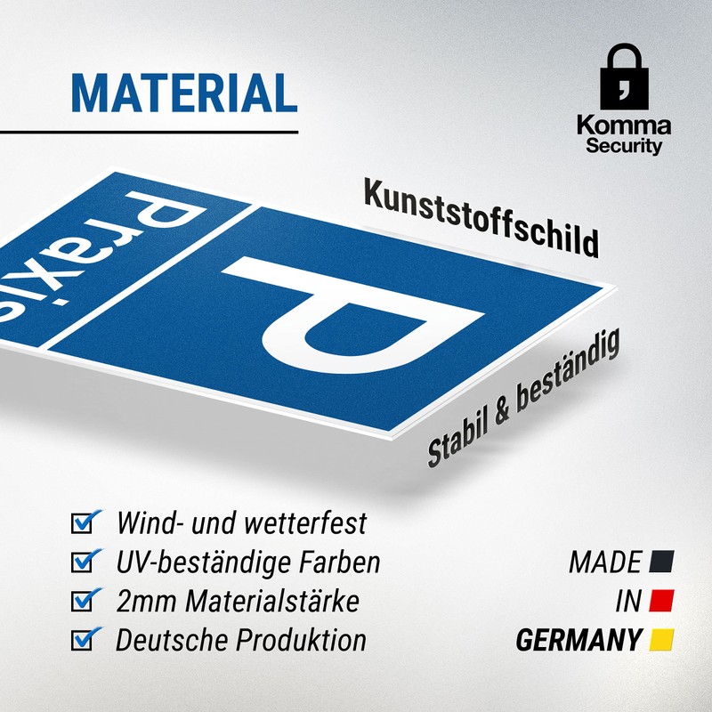 Plastic Sign (20 x 30 cm) for Private Parking/Private Land/Parking/Private