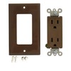 RiteAV 15A Electrical Duplex Receptacle Wall Outlet Plate 1 Gang