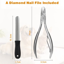 vsshe Pet Nail Cutter, Claw Scissors for Dogs with Nail File, Full Martensitic Steel, Professional Claw Care for Pets, Dog Nail Scissors for Large Dogs, Thick Toenails, Old Cats
