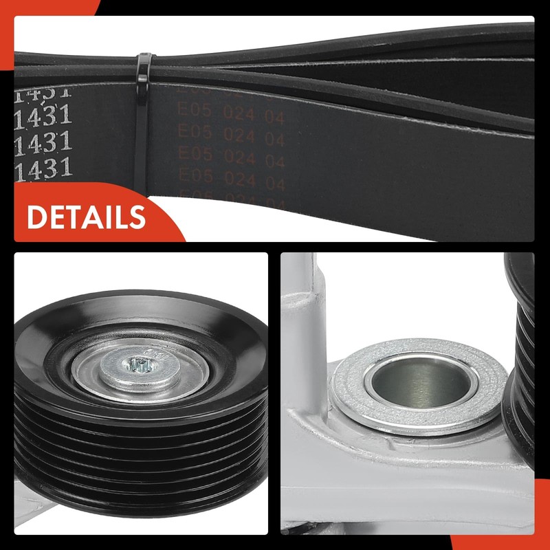 A-Premium Serpentine Drive Belt Kit with Tensioner Compatible with Honda