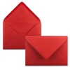 C7 envelopes, pointed flap, wet glue.