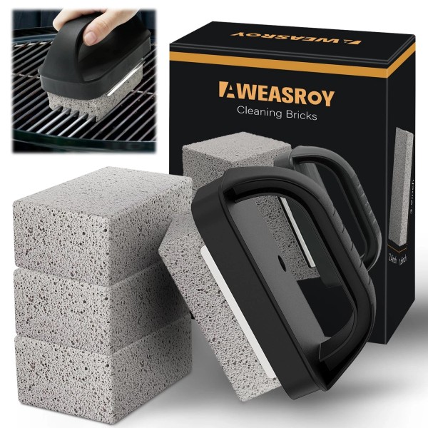 Wzporzst Grill Griddle Cleaning Brick Block Heavy Duty with Handle