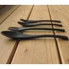 Nagao Heat Resistant Plastic Dinner Cutlery Set of 4 Black