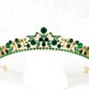 TOBATOBA Green Tiaras and Crowns for Women Girls Crystal Princess