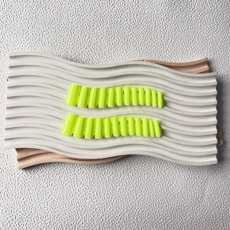 KQueenest Neon Green Press On Nails Long Square - Summer