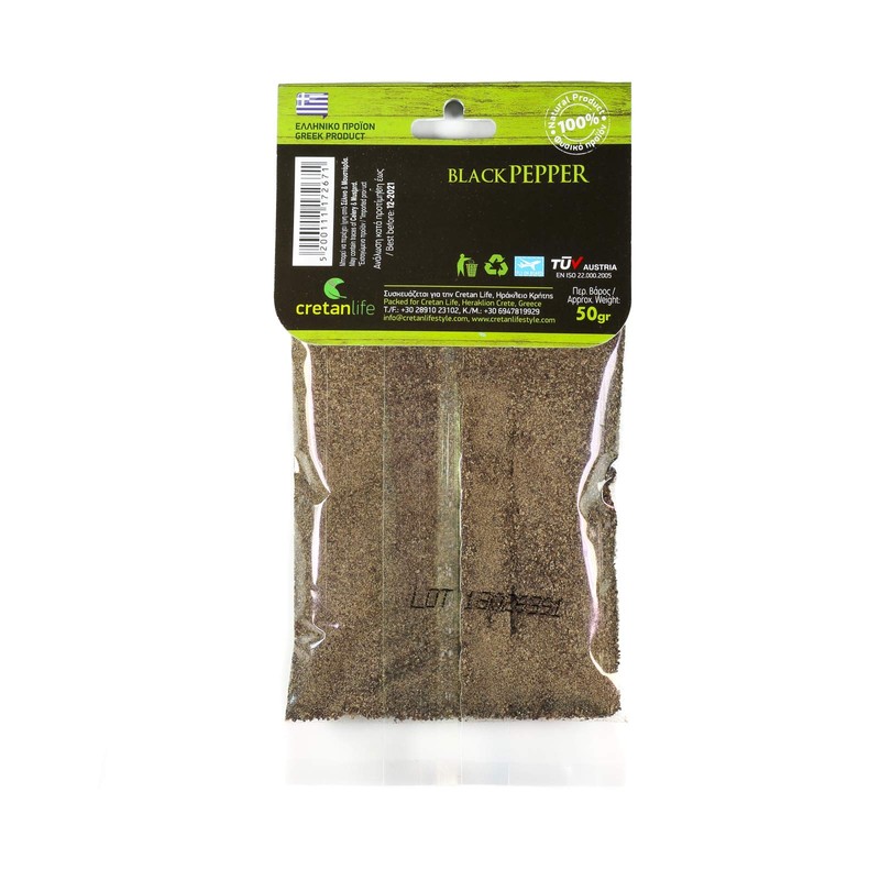Ground Black Pepper 50g Cretan Life