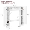 Over The Toilet Storage Cabinet, Bathroom Space Saver with Paper