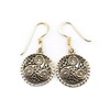 WINDALF Silan Celtic Triskele Earrings 1.9 cm Bronze, Fabric jewellery