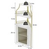 dainslef Corner Wine Bar Rack Cabinet with Detachable Wine Rack,