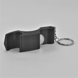 Shotgun Drinks can and Bottle opener keyring : Black