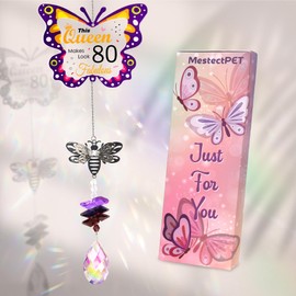 80th Birthday Gifts For Women, 80th Birthday Decorations, Crystal Suncatcher Gifts for Mum, Sister, Nan, Nanny, Nana, Auntie, Wife, Friends, Party Decoration 1945 80th Gift idea for Women