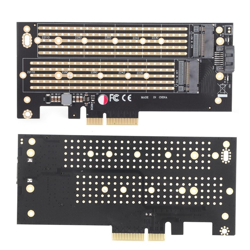 Pcie M.2 Adapter B&amp;M Key NVMe SSD Expansion Card for