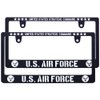 Air Force License Plate Frame, 2 Pieces, Matte, Black, US