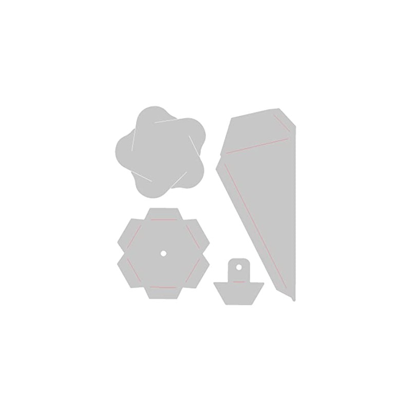 Sizzix 663444 Christmas Ornaments Cutting Dies, Multi-Colour, One Size