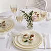 Silver Spoons Opulence Collection Modern Cream Disposable Plastic Salad Plates