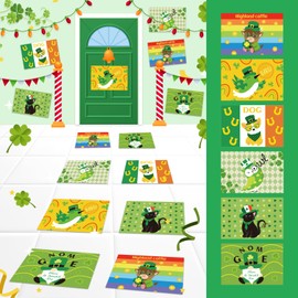 30 Pcs st Patricks Day Party Decoration Floor Stickers, Decals Wall Floor Runner Runway Hallway Rug, Party Classroom Nurseries Car Supplies(11.8 x 7.8 Inch)