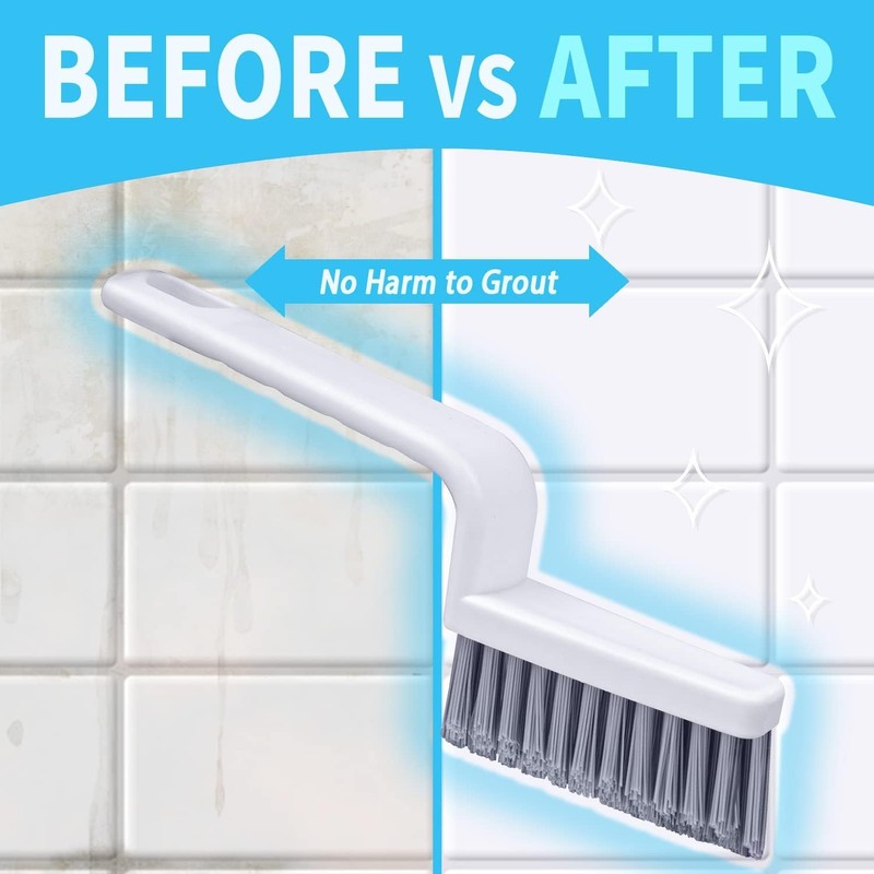 Lumkew Grout Brush Cleaning,Hard Bristle Grout Cleaner for Tile Floors,Bathroom