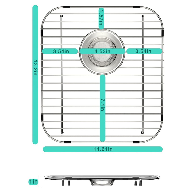 SANNO Kitchen Sink Grates Bottom Grid, Sink Bottom Grid for