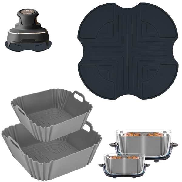 Coldairsoap Silicone Heat-Resistant Mats for Ninja Crispi, Silicone Air Fryer